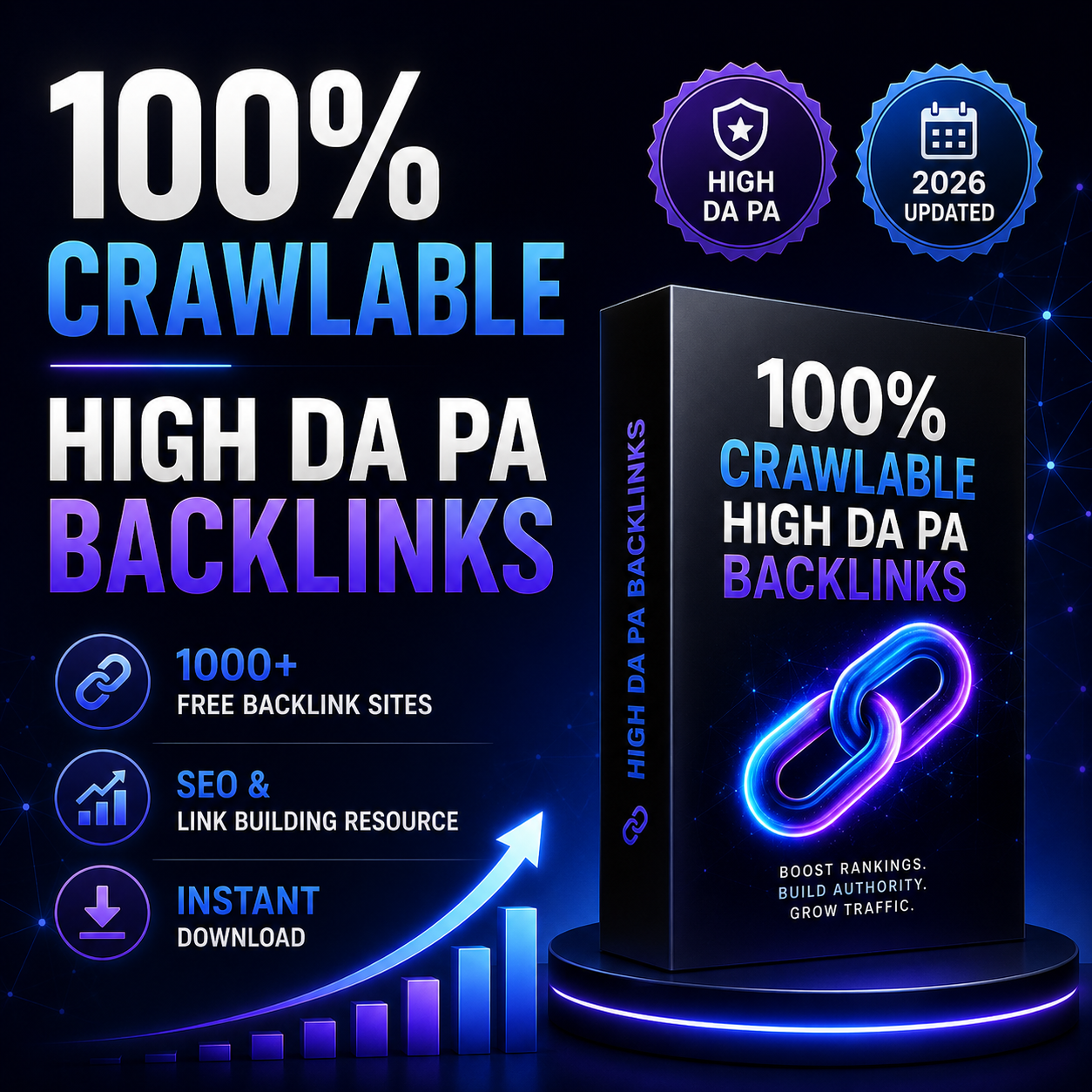 100% Crawlable High DA PA Backlink Sites List for Quality SEO Link Building - Image 1